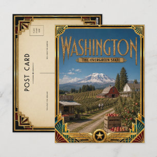 Postal Washington Arte Deco Antiguo Edad Dorada