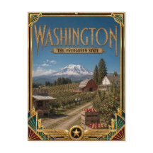 Washington Arte Deco Antiguo Edad Dorada