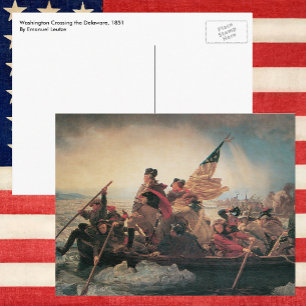 Postal Washington cruzando el Delaware de Emanuel Leutze