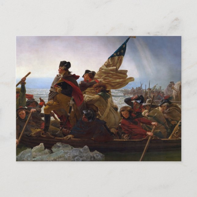 Postal Washington cruzando el Delaware por Emanuel Leutze (Anverso)