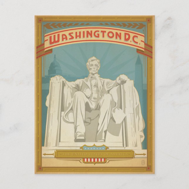 Postal Washington, D.C. - Abe Lincoln (Anverso)