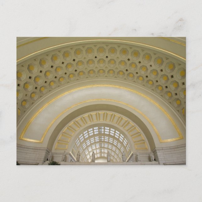 Postal WASHINGTON, D.C. EE. UU. Interior de la Estación U (Anverso)