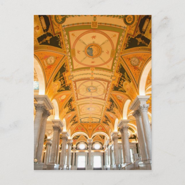 Postal WASHINGTON, D.C. EE. UU. Pasillo del segundo piso  (Anverso)