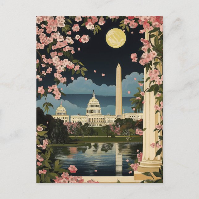 Postal Washington DC Capitol Building Monument Vintage (Anverso)