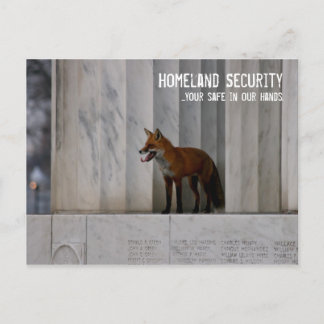 Postal Washington, DC:  Humor de la seguridad de patria