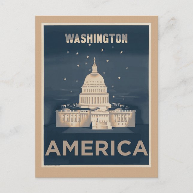 Postal Washington DC Travel (Anverso)