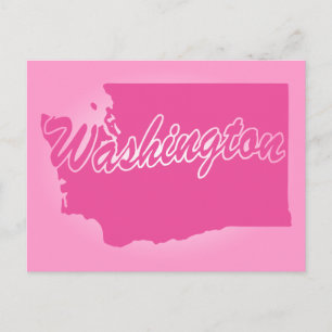 Postal Washington de estado rosado