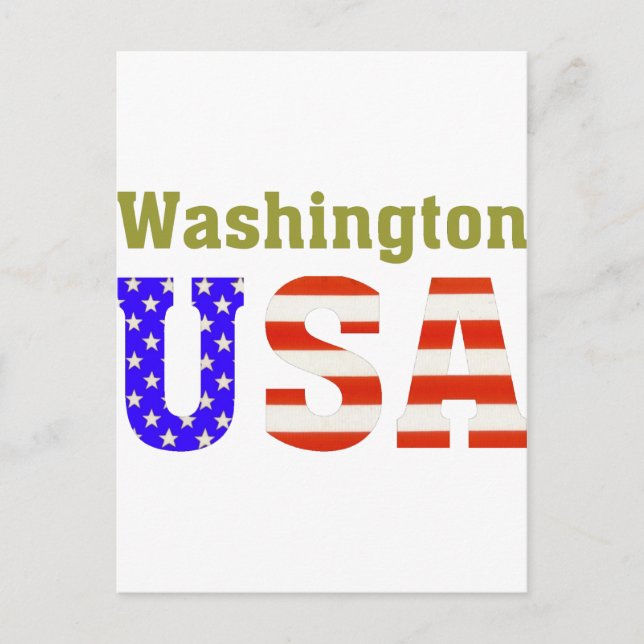 Postal ¡Washington los E.E.U.U.! (Anverso)