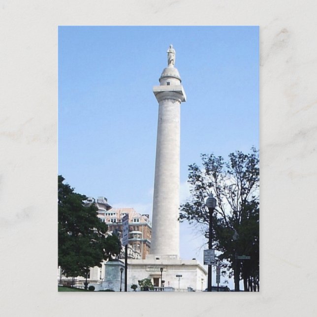 Postal Washington Monument Baltimore Postcard (Anverso)