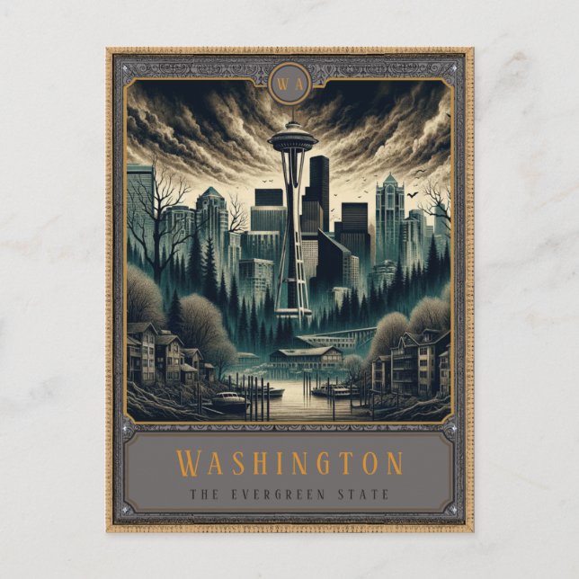 Postal Washington | Postcarta de arte gótico (Anverso)