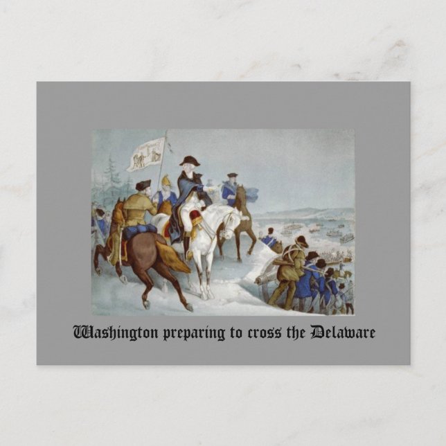 Postal Washington se prepara para cruzar la Delaware (Anverso)