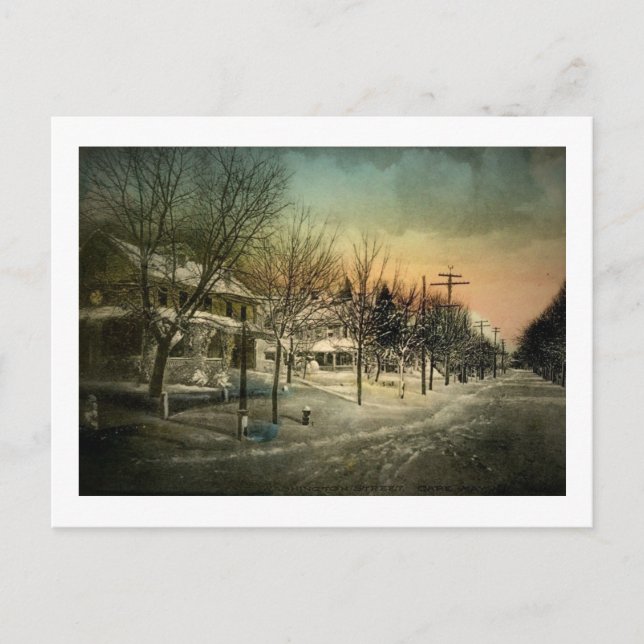 Postal Washington St, Winter, Cape May, NJ Vintage (Anverso)