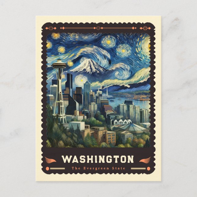 Postal Washington | Vincent Van Gogh Inspired (Anverso)