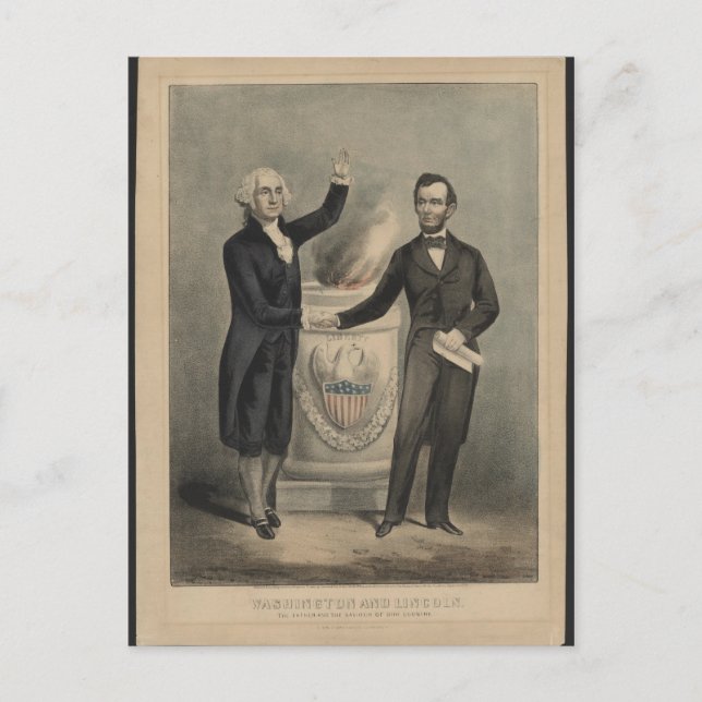 Postal Washington y Lincoln (Anverso)
