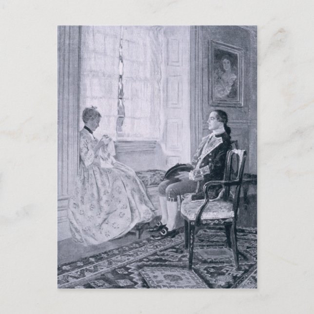 Postal Washington y Mary Philipse (Anverso)