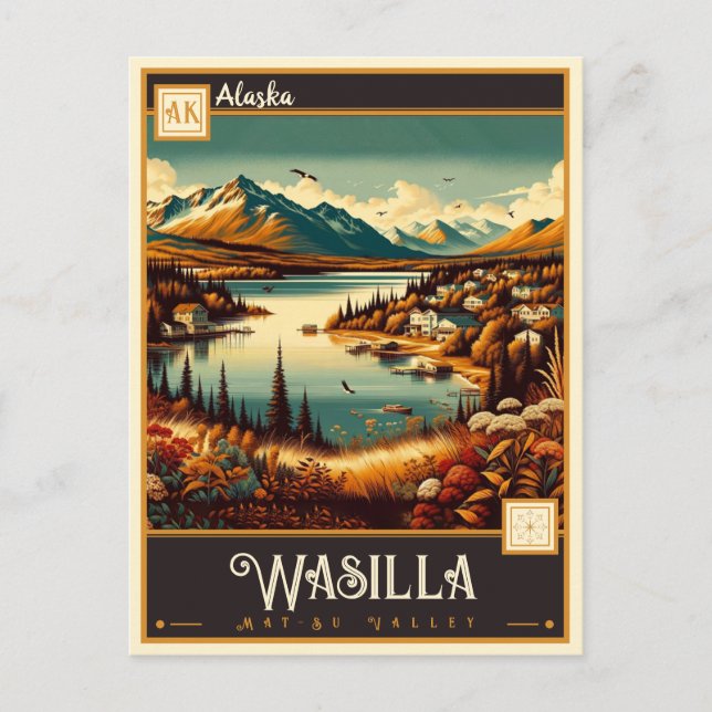 Postal Wasilla, Alaska | Vintage (Anverso)