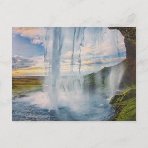 Postal Wasserfall en Island-Postkarte