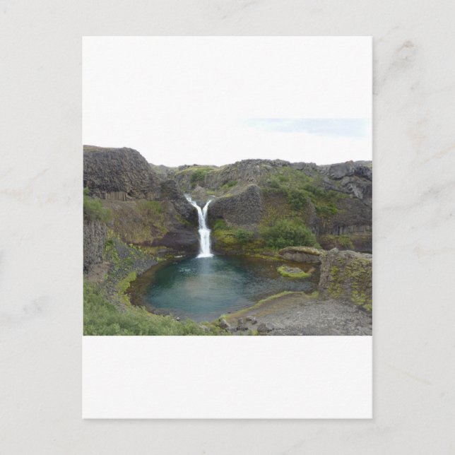 Postal Wasserfall en See (Anverso)