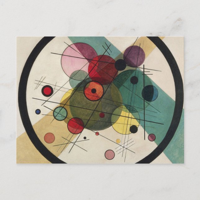 Postal Wassily Kandinsky - Círculos en un círculo (Anverso)