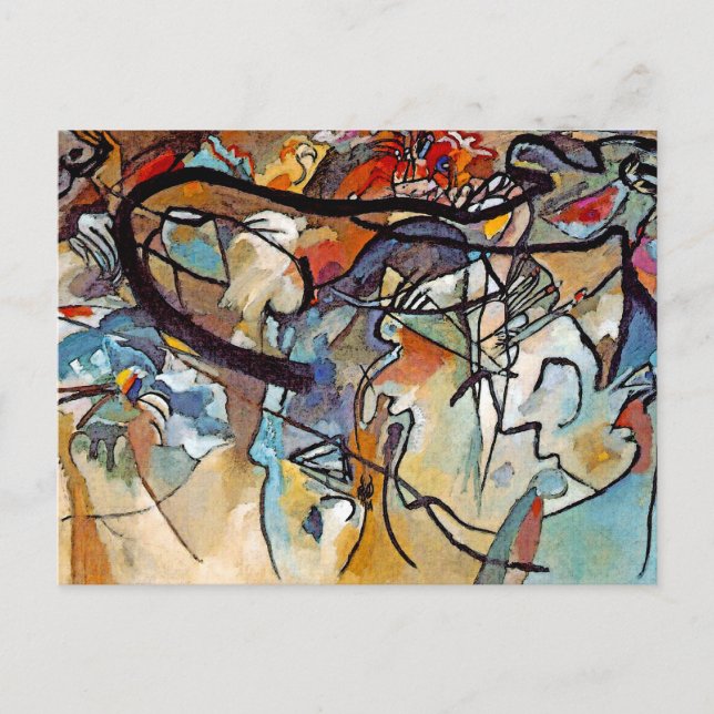 Postal Wassily Kandinsky - Composición Cinco Arte Abstrac (Anverso)