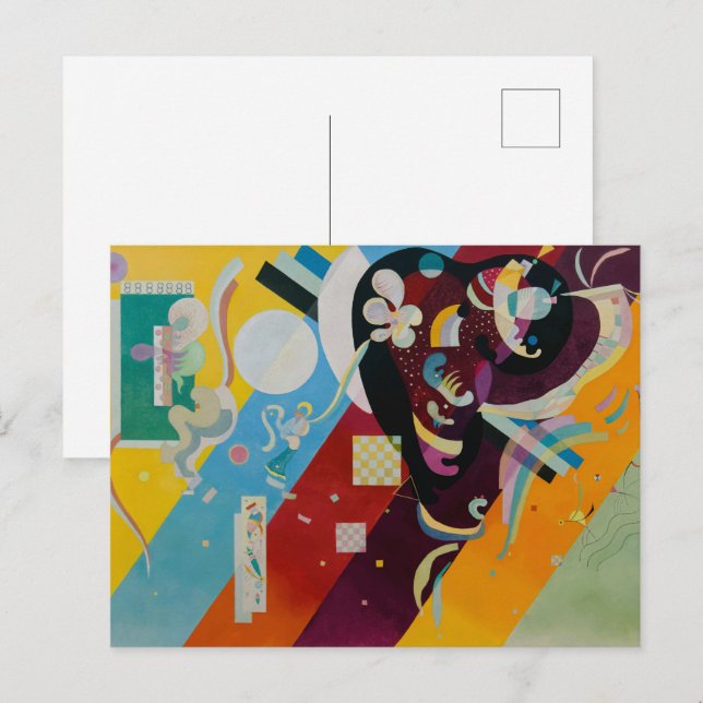 Postal Wassily Kandinsky Composition 9 Resumen Pintura (Anverso / Reverso)