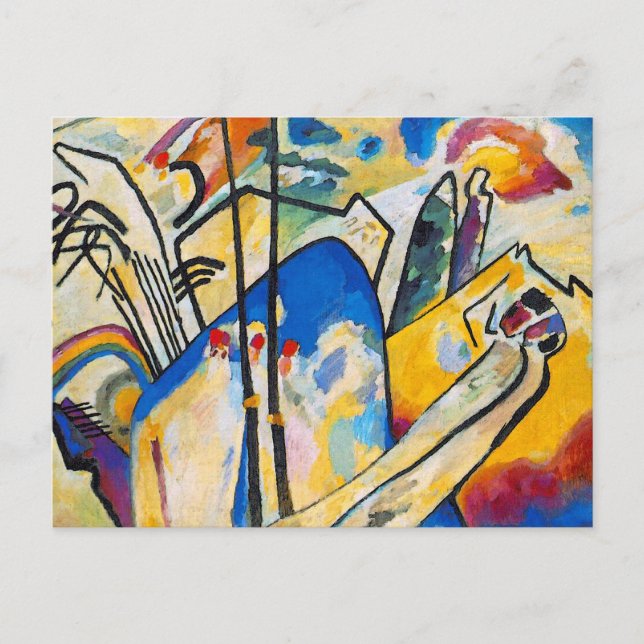 Postal Wassily Kandinsky Composition Four - Resumen de ar (Anverso)