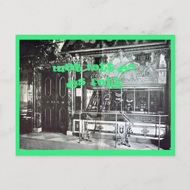 Postal Wat fott es, es fott Dresden green vault Juwelen (Anverso)