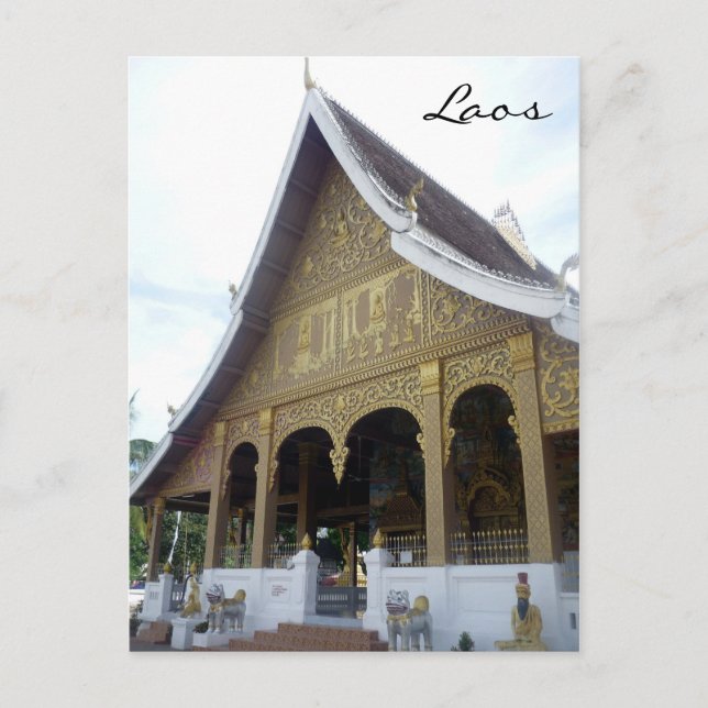 Postal wat luang prabang (Anverso)