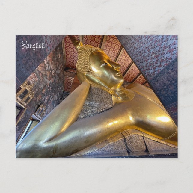 Postal wat pho reclining buddha (Anverso)