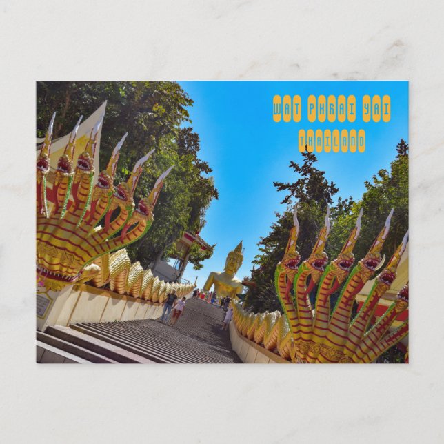 Postal Wat Phrai Yai Big Buddha (Anverso)