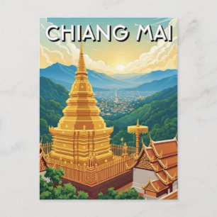 Postal Wat Phrathat Doi Suthep Chiang Mai Tailandia