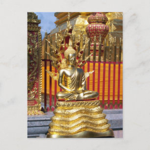 Postal Wat Phrathat Doi Suthep Gold Buddha