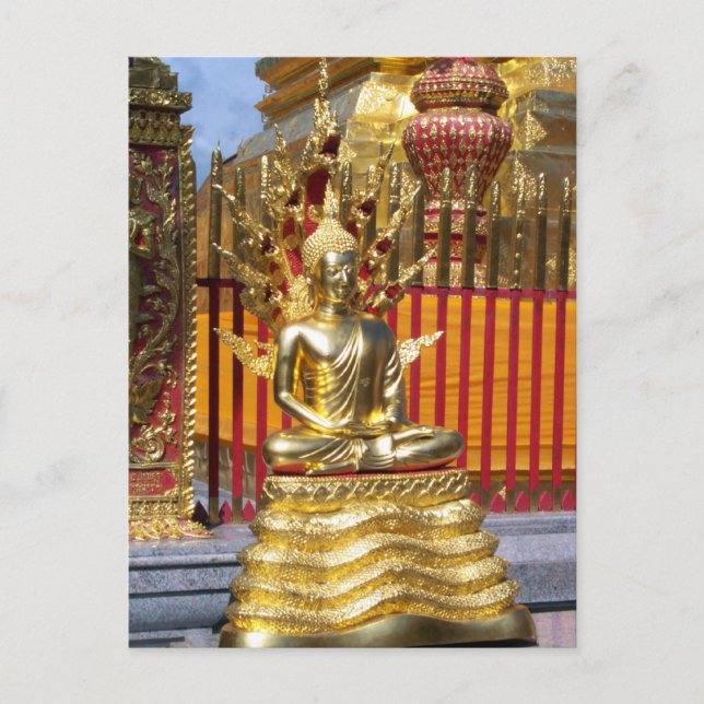 Postal Wat Phrathat Doi Suthep Gold Buddha (Anverso)
