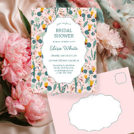 Postal Water Garden Floral Bridal Shower Cute CUSTOM 