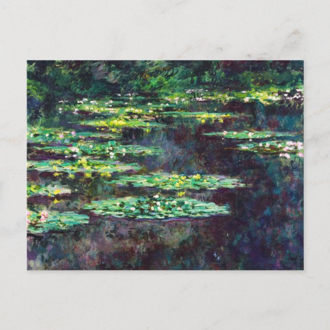 Postal Water Lilies Claude Monet fresco, viejo, maestro,  (Anverso)