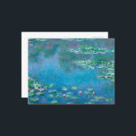 Postal Water Lilis, Claude Monet<br><div class="desc">Water Lilies es una serie de aproximadamente 250 pinturas al óleo del impresionista francés Claude Monet. Los cuadros representan su jardín de flores en su casa de Giverny,  y fueron el principal foco de su producción artística durante los últimos treinta años de su vida.</div>