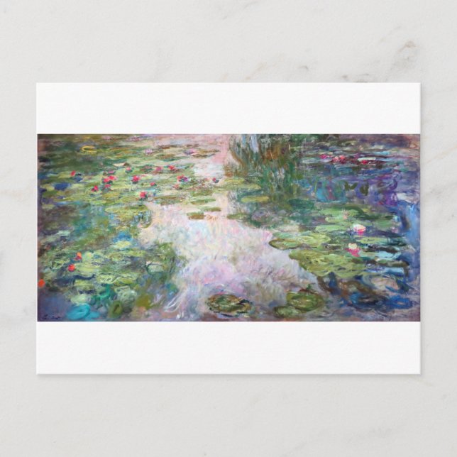 Postal Water Lily Pond en Giverny, Claude Monet (Anverso)