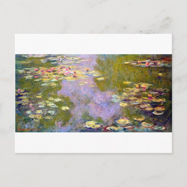 Postal Water Lily Pond en Giverny, Claude Monet (Anverso)
