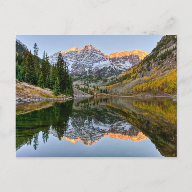 Postal Water | Maroon Bells Lake Aspen Trees (Anverso)