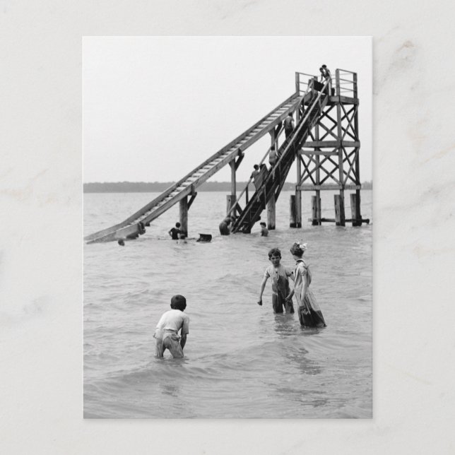 Postal Water Toboggan, isla Bois Blanc, MI 1903 (Anverso)