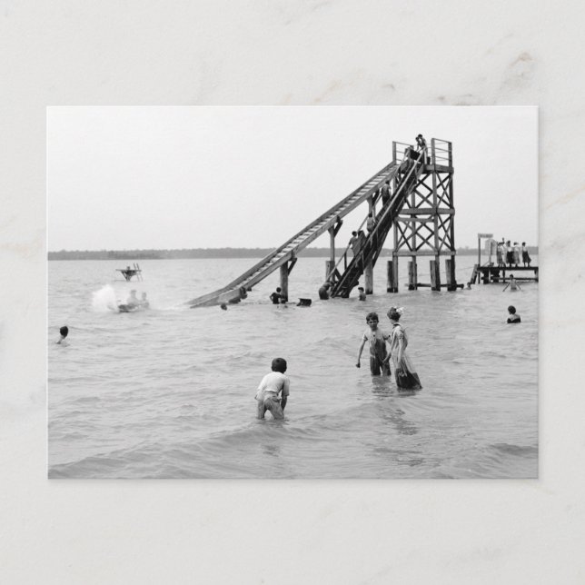 Postal Water Toboggan, isla Bois Blanc, MI 1903 (Anverso)