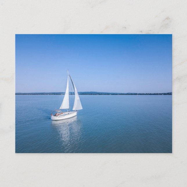 Postal Water | Yacht at Lake Balaton Lake Hungary (Anverso)