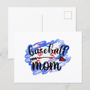 Postal Watercolor Ball Ball Béisbol