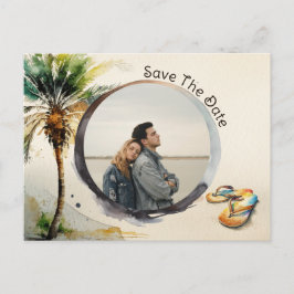 Postal Watercolor Beach Save the Date