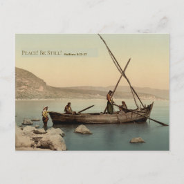 Postal Watercolor Galilee Bible Christmas Postcard