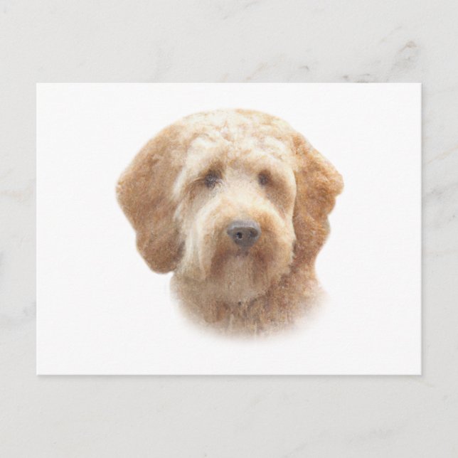 Postal Watercolor Goldendoodle (Anverso)