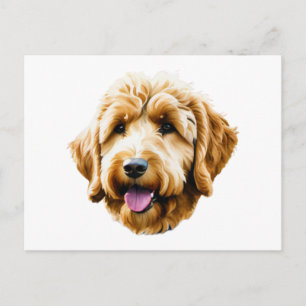 Postal Watercolor Goldendoodle