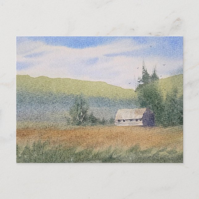 Postal Watercolor Landscape Painting (Anverso)