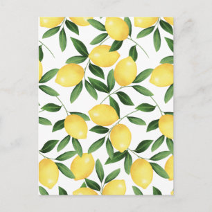 POSTAL WATERCOLOR LEMONS