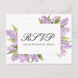 Postal Watercolor Lilacs Bouquet Elegant Wedding RSVP